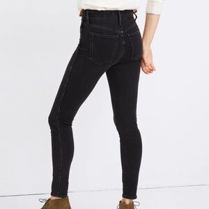 Madewell 10” High Rise Skinny Dark Wash Black Jeans